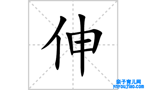 伸的笔顺笔画怎么写(伸的拼音、部首、解释及成语解读)