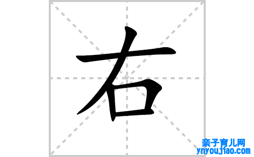 右的笔顺笔画怎么写（右的笔画、拼音、表明及成语详解）