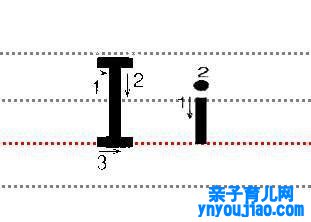 字母Ii的尺度写法