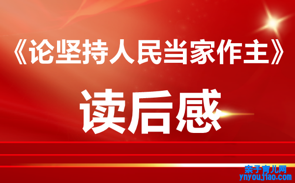 《论僵持人民当家作主》800字读后感范文5篇