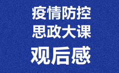 大学生疫情防控思政大课观后感作文600字精选5篇