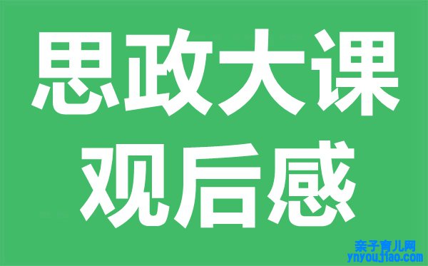 大学生思政大课观后感