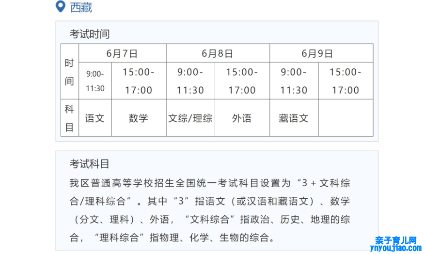 2022年西藏高考时间布置,西藏高考时间2022详细时间表