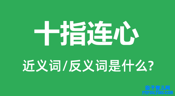 十指连心的近义词和反义词是什么,十指连心是什么意思