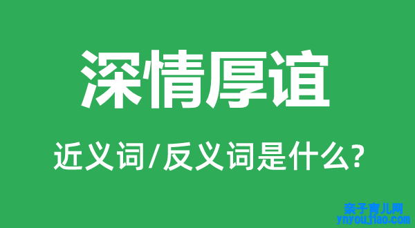 深情厚谊的近义词和反义词是什么,深情厚谊是什么意思