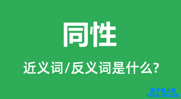 同性的近义词和反义词是什么,同性是什么意思