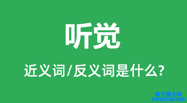 听觉的近义词和反义词是什么,听觉是什么意思