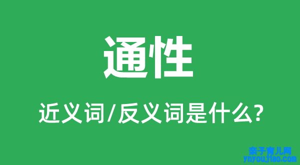 通性的近义词和反义词是什么,通性是什么意思