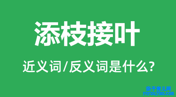 添枝接叶的近义词和反义词是什么,添枝接叶是什么意思