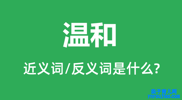 温和的近义词和反义词是什么,温和是什么意思