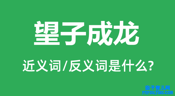 望子成龙的近义词和反义词是什么,望子成龙是什么意思