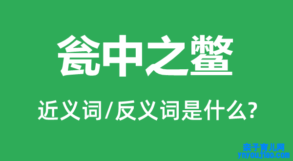 瓮中之鳖的近义词和反义词是什么,瓮中之鳖是什么意思