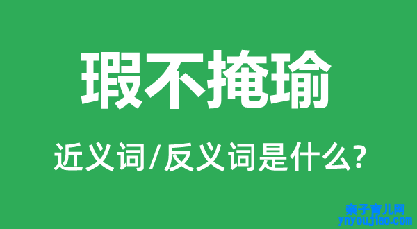 瑕不掩瑜的近义词和反义词是什么,瑕不掩瑜是什么意思