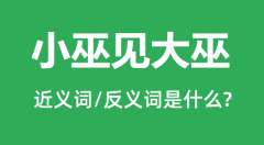 小巫见大巫的近义词和反义词是什么_小巫见大巫是什么意思?