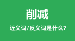 削减的近义词和反义词是什么_削减是什么意思?