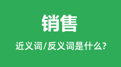 销售的近义词和反义词是什么_销售是什么意思？