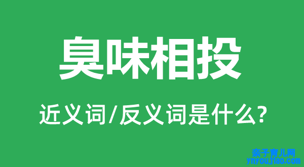 臭味相投的近义词和反义词是什么,臭味相投是什么意思