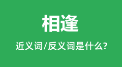 相逢的近义词和反义词是什么_相逢是什么意思?