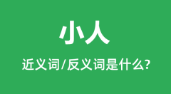 小人的近义词和反义词是什么_小人是什么意思?