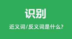 识别的近义词和反义词是什么_识别是什么意思?